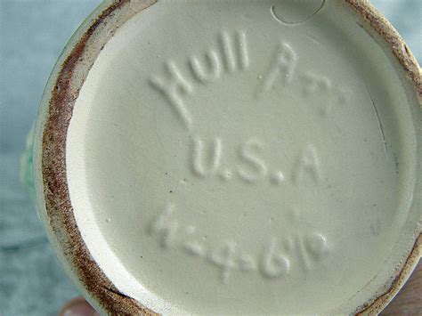 Hull pottery is a popular collectors item, often imitated. Know that Hull pottery has two sets of markings: pre-1950 and post-1950. The pre-1950 pieces are marked: "HULL USA" AND "HULL ART USA" and may have a paper label as well. ... McCoy pottery, had no identifying marks at all. Relatively early though, the procedure of marking their ....