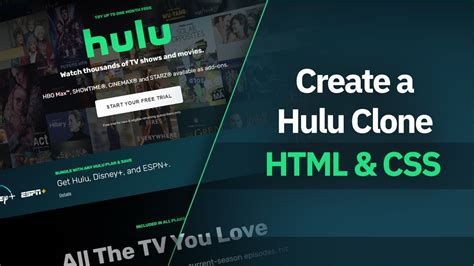 Hulu Webpage Clone HTML & CSS - YouTube