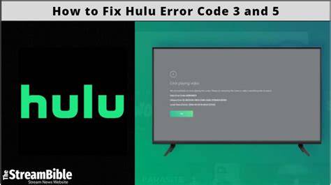 Hulu error.  We have provided solutions that will hopefully come in han...
