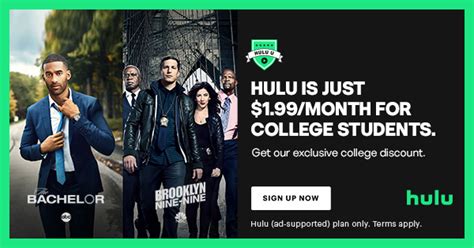 Hulu student deal. Oct 23, 2023 · In honor of back-to-school-season, Hulu has rolled out an epic deal for all U.S college students, that brings down its monthly subscription cost by 75%. Through the deal, students can get Hulu ... 