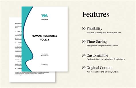 Human Resource Policy Template in Word, PDF, Google Docs Download