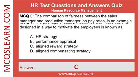 Human Resources Prove It Test Answers