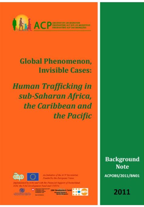 Human Trafficking in sub-Saharan Africa, the Caribbean and the …