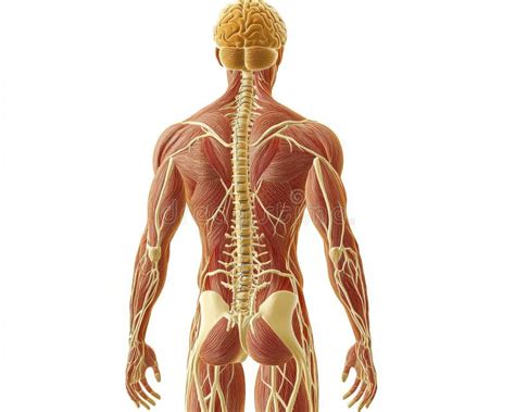 Human body back view organs.  human body with muscles and internal organs ...
