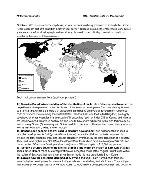 Human geography frq. A. Define supranationalism. point) Political, economic, and/or cultural cooperation among national states to promote shared objectives. Tendency for states to give up political power to a higher authority in pursuit of common objectives (political, economic, military, environmental) Venture involving multiple national states (two or more, many ... 