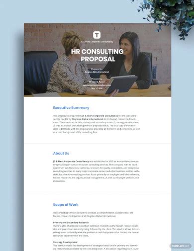 Human resources consulting proposal sample.  Use this HR consulting proposal template to create ...