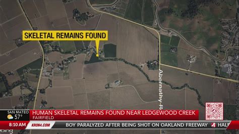 Human skeletal remains found near Fairfield creek