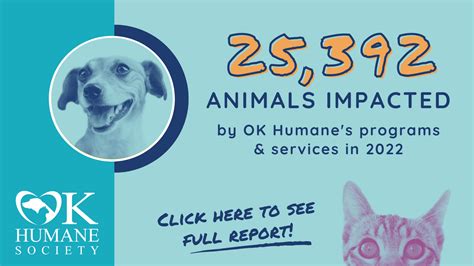 Humane society okc. An investment at OK Humane is an investment in the community and state. You can feel good knowing your gift not only cares for animals in need, it is promoting pet adoption, increasing humane education across the state, lowering pet-overpopulation numbers and fulfilling our mission to end the needless euthanasia in Oklahoma. Tax ID: 20-8446621 