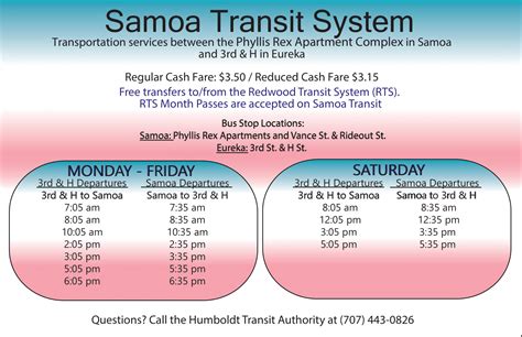 Humboldt bus schedule. Eureka Transit Service. Due to COVID-19, the Eureka Transit Service (ETS) now operates on a reduced schedule: New hours beginning June 1, 2021. Monday – Friday, 7:00 am – 6:00 pm and Saturday 9:00 am - 5:00 pm. Saturday Route Changes coming July 1, 2021. 