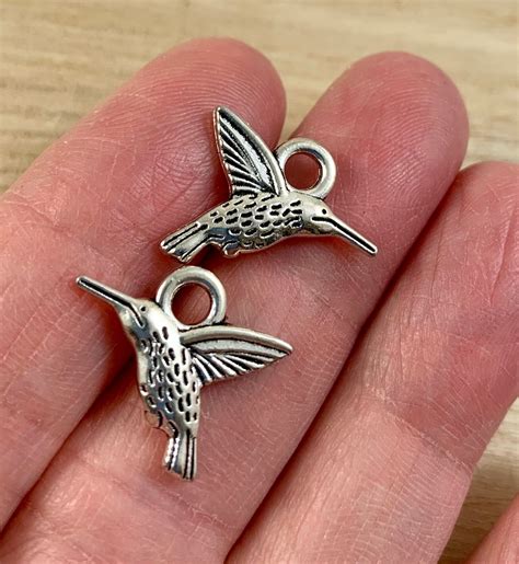 Hummingbird Charms - Etsy