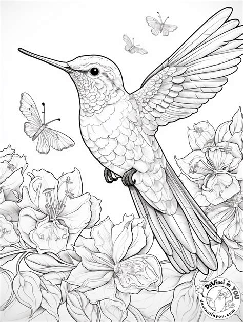 Hummingbird Coloring Shee