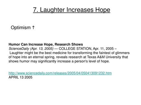 Humor Can Increase Hope, Research Shows -- ScienceDaily