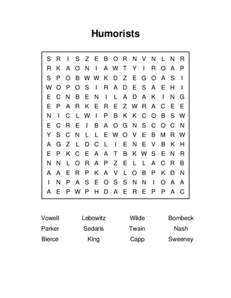 The Crossword Solver found 30 answers to "Humorist Burrows", 3 letters crossword clue. The Crossword Solver finds answers to classic crosswords and cryptic crossword puzzles. Enter the length or pattern for better results. Click the answer to find similar crossword clues. Enter a Crossword Clue. A clue is required. ...