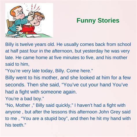 Humorous short stories. 1. In a rural area a farmer was tending to his horse named Buddy, and along came a stranger who despartely needed the farmer's help. The stranger had lost control of his vehicle and ran it off into a ditch. The stranger asked the farmer if his horse could somehow pull the vehicle out of the ditch for him and told the farmer that the vehicle was ... 