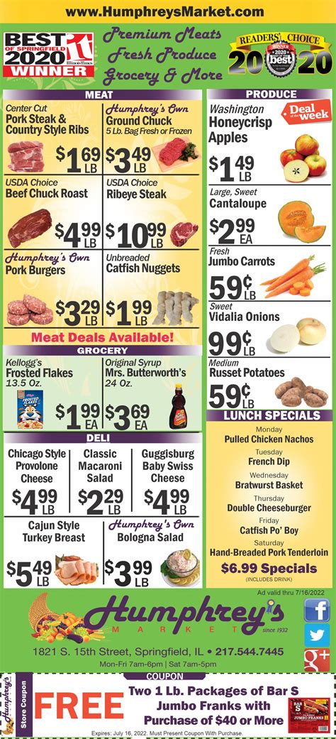 The proper way to translate Humphrey’s Market Springfield Illinois Weekly Ad into Spanish is “anuncio semanal de Humphrey’s Market en Springfield, Illinois.” This translation covers all the necessary information and communicates clearly with Spanish-speaking audiences.. 