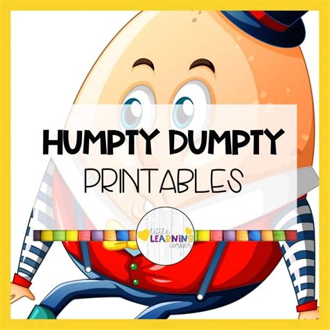 Humpty Dumpty Printables (free) – Free Preschool Printables