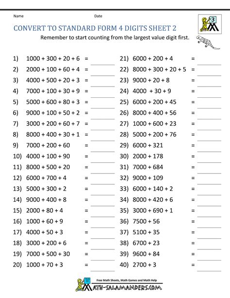Hundreds Of Numbers Free Place Value Worksheet For 3rd Grade Math Blaster