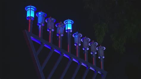 Hundreds gather for Hanukkah celebration near SDSU