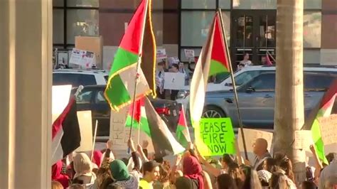 Hundreds in Fort Lauderdale rally for ceasefire in Palestine amid Israel-Hamas war