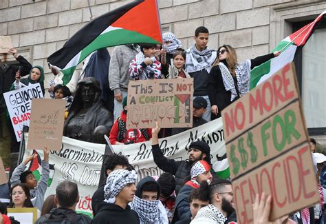 Hundreds of pro-Palestine marchers rally at Copley Square