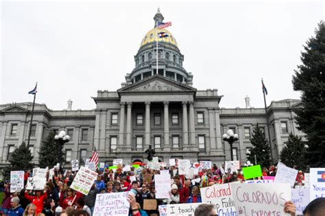 Hundreds of students, teachers gather outside Colorado State Capitol