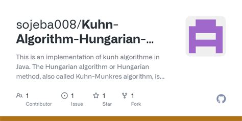 Hungarian algorithm java. A Java implementation of the Kuhn&ndash;Munkres assignment a...