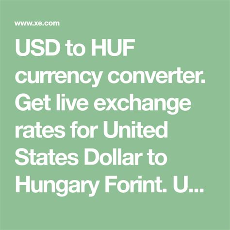 Hungary to english converter. Convert USD to HUF at the real exchange rate. 1,000 usd. Converted to. 356,619 huf. $1.000 USD = Ft356.6 HUF. Mid-market exchange rate at 17:21. Track the exchange rate Send money. 