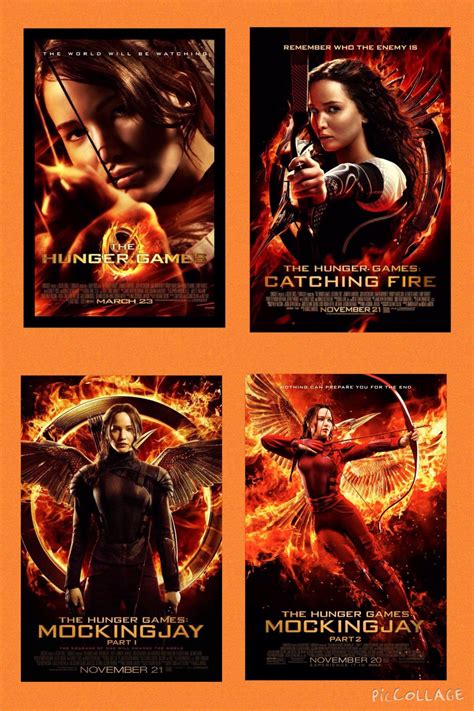 Hunger games movies in order. Nov 2, 2023 · Here are all The Hunger Games movies in order of release: The Hunger Games - March 23, 2012. The Hunger Games: Catching Fire - November 20, 2013. The Hunger Games: Mockingjay—Part 1 - November ... 