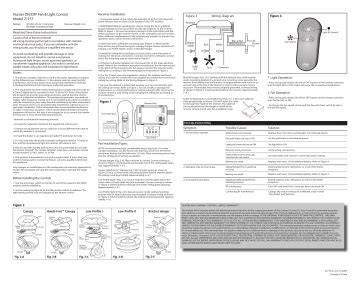 Hunter Fan 27157 Universal Remote User Manual