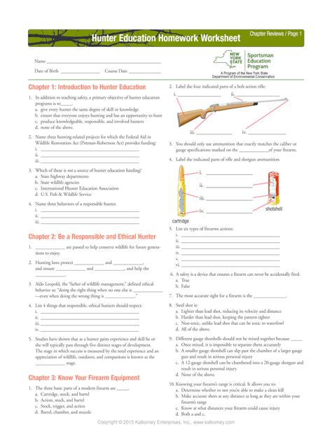 Study Guide for Hunting Education. Unit 1: Introduction to Hunter Education. Unit 2: Know Your Firearm Equipment. Unit 3: Basic Shooting Skills. Unit 4: Basic Hunting Skills. Unit 5: Primitive Hunting Equipment and Techniques. Unit 6: Be a Safe Hunter. Unit 7: Be a Responsible and Ethical Hunter. Unit 8: Preparation and …