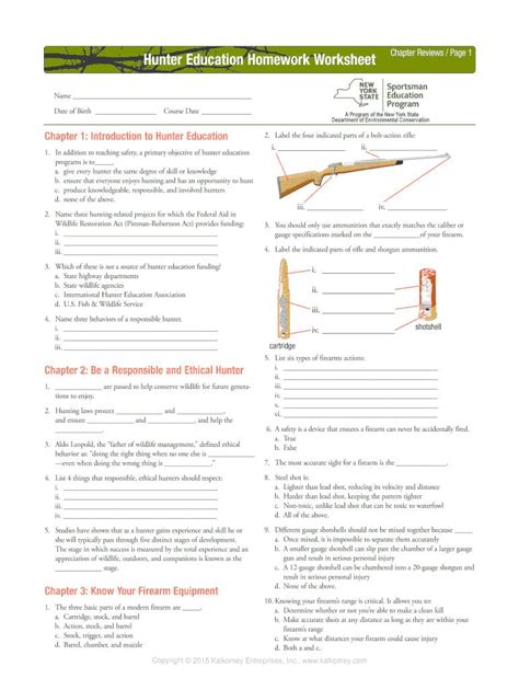 Study Guide for Hunting Education. Unit 1: Introduction to Hunter Education. Unit 2: Know Your Firearm Equipment. Unit 3: Basic Shooting Skills. Unit 4: Basic Hunting Skills. Unit 5: Primitive Hunting Equipment and Techniques. Unit 6: Be a Safe Hunter. Unit 7: Be a Responsible and Ethical Hunter. Unit 8: Preparation and Survival Skills.