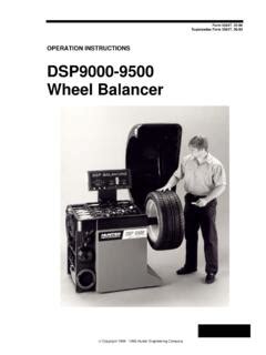 Hunter wheel balancer dsp9000 parts manual. - Bmw k100rs manuale di riparazione di servizio.