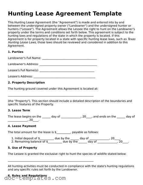 Hunting Lease Form the Form in Seconds Fill Out and Sign Printable