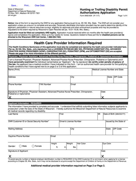 Hunting Permit Application Form - Application forms