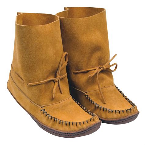 Hunting moccasins. This popular style in durable Brown cowhide is known for its supportive comfort and flexible moccasin feel. $100.75. Add to Cart. Leather moccasins and comfortable shoes of deerskin and cowhide, handmade in USA by Footskins. We also handcraft knee high boots and moccasin boots, chukkas, and sheepskin slippers for men, women and kids. 