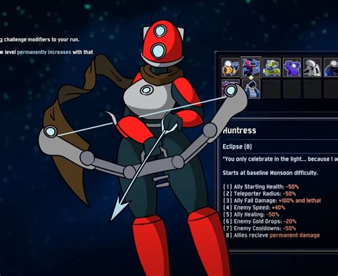 Huntress build risk of rain 2. The Engineer is one of the characters in Risk of Rain 2.Both new and experienced players can use this class without any difficulty. To unlock the Engineer, players must complete 30 stages in the game.; Engineer’s abilities depend mostly on gadgets, including Bouncing Grenades, Pressure Mines, Spider Mines, and Bubble Shields.; … 