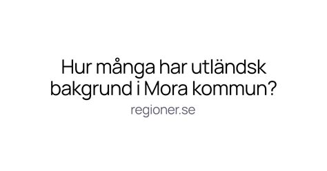 Hur många bor i mora