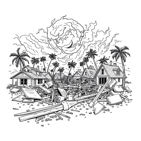 Hurricane Coloring Book