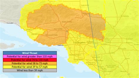 Hurricane Hilary: what will be the maximum wind gusts in California?