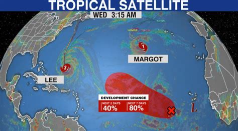 Hurricane Lee forecast to make turn Wednesday, brush Bermuda