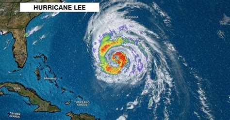 Hurricane Lee lashing Bermuda before striking coastal New England and Atlantic Canada