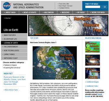 Hurricane Webpage