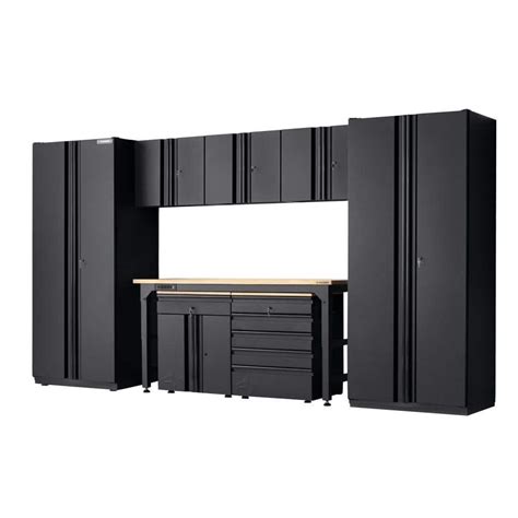 Store equipment, tools and more with this Husky 8-piece garage storage system. It comes pre-assembled, allowing convenient installation. Two 30-in. lockers, three wall cabinets and two base cabinets give ... Garage Storage Systems. Internet # 306605428. Model # GS13208-2DWO. Husky..