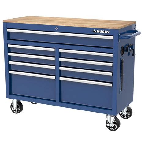 Husky organizer.  D 9-Drawer Gloss Blue Mobile Workbench Cabinet BRAND NEW.  ...