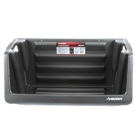 Husky stackable storage bins. Stackable Garage Storage Bin (5 in. H x 11 in. W x 11 in. D) The Husky Stackable Storage Bin is designed to improve organization within your garage cabinets, shelving, shop and any other areas of the home or workplace where you need to store small-to-medium sized parts and tools. 