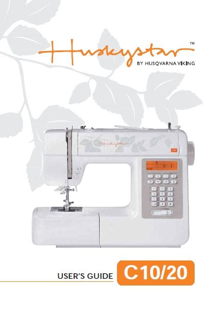 Huskystar c20 sewing machine user guide. - The little book of pin up elvgren.