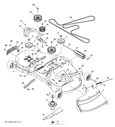 The rear belt routing diagram for the Husqvarna RZ5424 Zero-Turn Riding Mower is available in the Customer Support section of the company website. Additionally, this mower features a decal by the rear belt assembly, accessible via a removab...