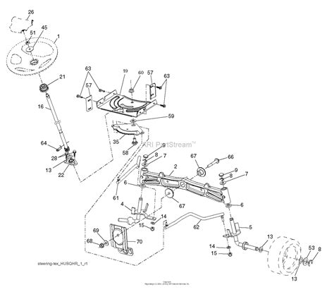Husqvarna steering parts diagram. Parts Lookup - Enter a part number or partial description to search for parts within this model. There are (306) parts used by this model. Found on Diagram: CHASSIS ENCLOSURES. 532430771. LOGO.HUSQ.GT.LT.CROWN. Options. Add to Cart. 532438964. 