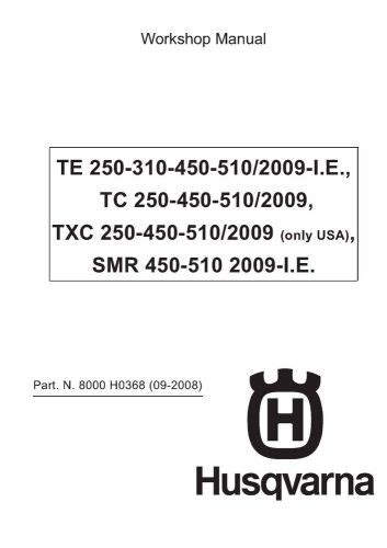Husqvarna tc 450 09 workshop manual. - Ge frame 7 fa turbine manual.