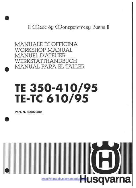 Husqvarna te 350 410 te tc 610 officina riparazione manuale download 1995 1996. - Numerical methods for engineers 6th edition solution manual.